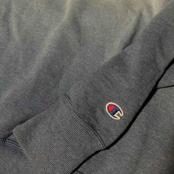 Blue Ombre Champion Crew Neck Sweatshirt Large - Picture 6 of 6